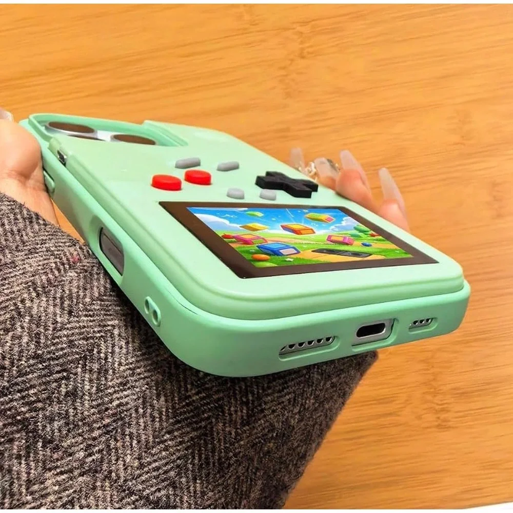 Game Phone Case for iPhone 13 Pro Retro 36 Classic Games Green NEW